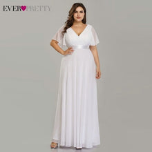 Load image into Gallery viewer, Plus Size Evening Dresses Ever Pretty EP09890 Elegant V-Neck Ruffles Chiffon Formal Evening Gown Party Dress Robe De Soiree 2020